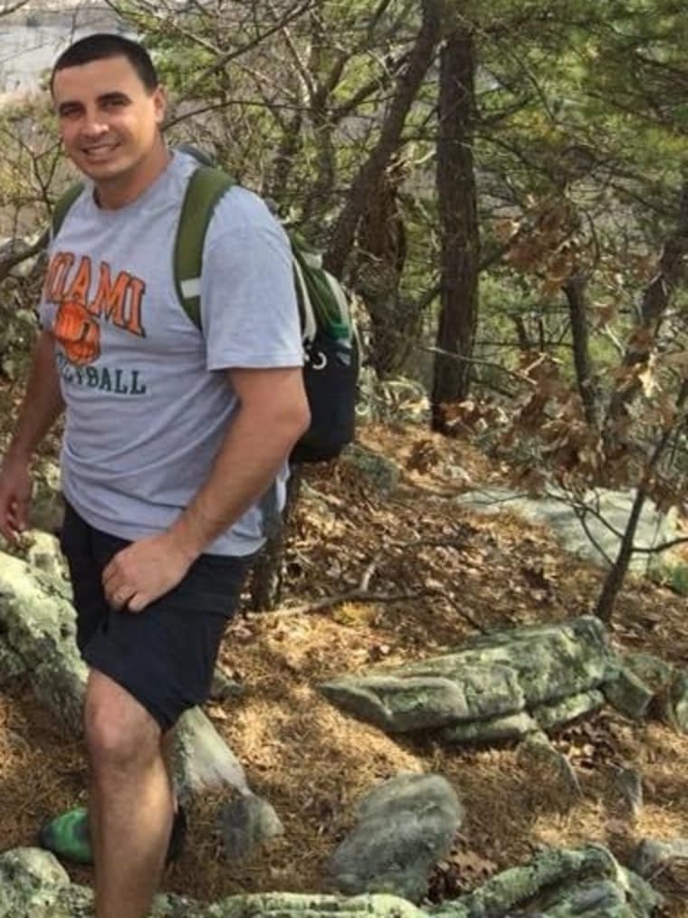 Jimmy Ricard hiking in 2016 at 217 pounds